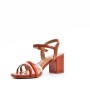 Faux leather heeled sandal