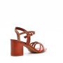 Faux leather heeled sandal