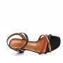 Faux leather heeled sandal