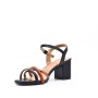 Faux leather heeled sandal