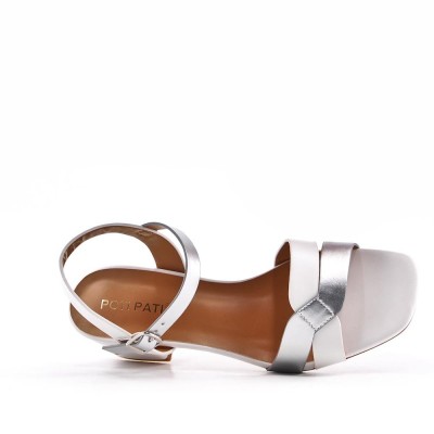 Faux leather heeled sandal