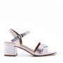 Faux leather heeled sandal