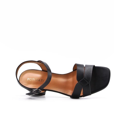 Faux leather heeled sandal