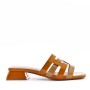 Faux leather heeled sandal