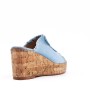 Wedge sandal in mixed materials