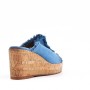 Wedge sandal in mixed materials