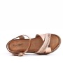 Wedge sandal in mixed materials