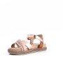 Wedge sandal in mixed materials