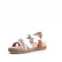 Wedge sandal in mixed materials