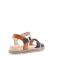 Wedge sandal in mixed materials