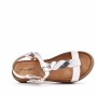 Wedge sandal in mixed materials