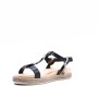 Wedge sandal in mixed materials