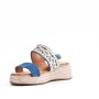 Wedge sandal in mixed materials