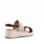 Wedge sandal in mixed materials