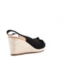 Wedge sandal in mixed materials