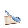 Wedge sandal in mixed materials