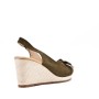 Wedge sandal in mixed materials