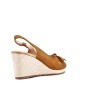 Wedge sandal in mixed materials