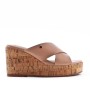 Wedge sandal in mixed materials