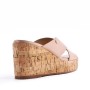 Wedge sandal in mixed materials