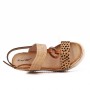 Wedge sandal in mixed materials