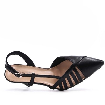 Faux leather heeled sandal