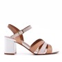 Faux leather heeled sandal