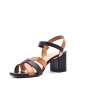 Faux leather heeled sandal