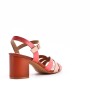 Faux leather heeled sandal