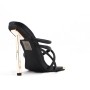 Heeled sandal in mixed materials