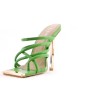 Heeled sandal in mixed materials