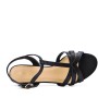 Faux leather heeled sandal