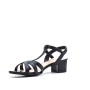 Faux leather heeled sandal