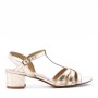 Faux leather heeled sandal