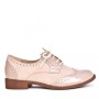 Faux leather derby for women