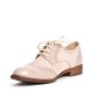 Faux leather derby for women