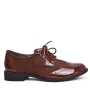 Faux leather derby for women