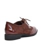 Faux leather derby for women