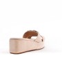 Faux suede wedge slide