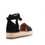 Faux suede espadrille sandal