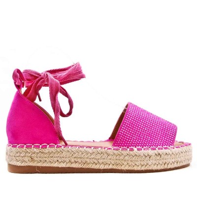 Faux suede espadrille sandal