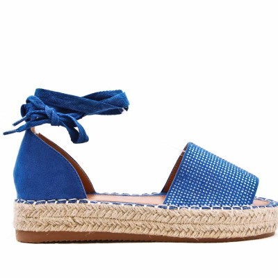 Faux suede espadrille sandal