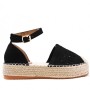 Faux suede espadrille sandal