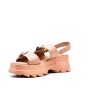 Faux leather platform sandal