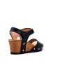 Faux leather wedge sandal