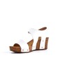 Faux leather wedge sandal