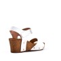 Faux leather wedge sandal