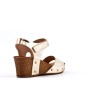 Faux leather wedge sandal