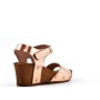 Faux leather wedge sandal