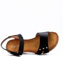 Faux leather wedge sandal